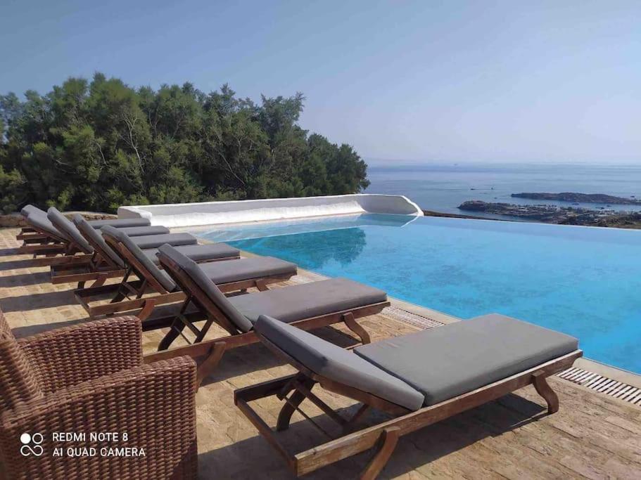 Nafsika 4Bedroom Sea View House Mykonos Town Exteriör bild